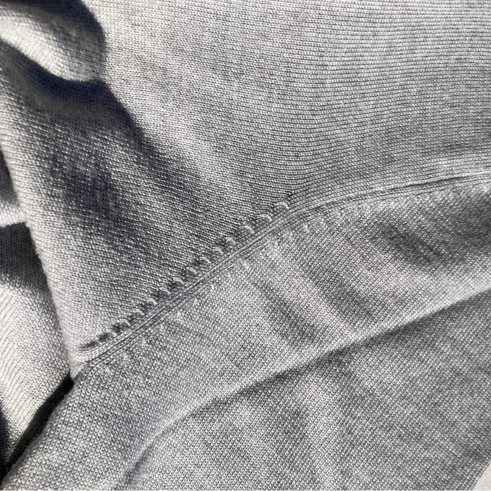 J Crew 100% Wool Gray V Neck Sweater